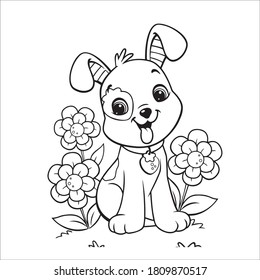 Dog coloring page royalty