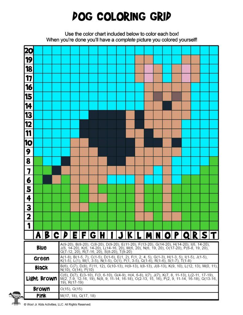 Dog grid data coloring
