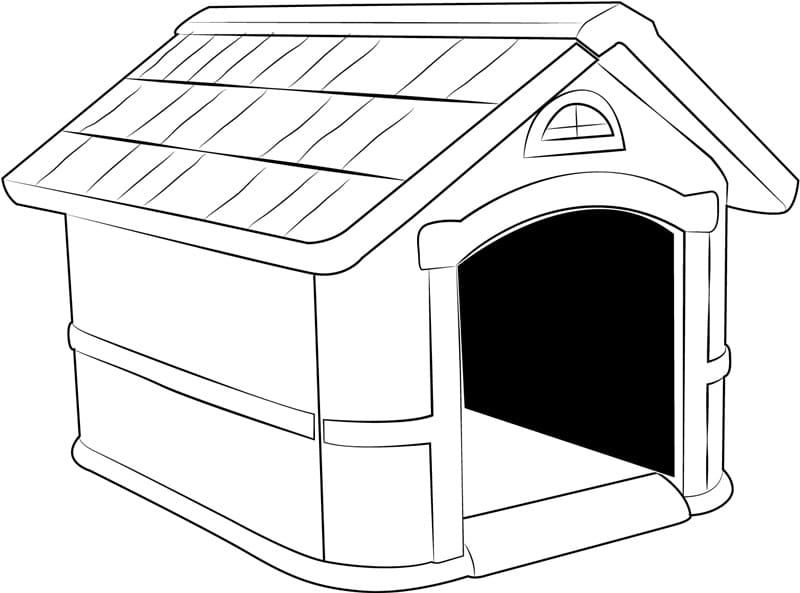 Dog house coloring pages