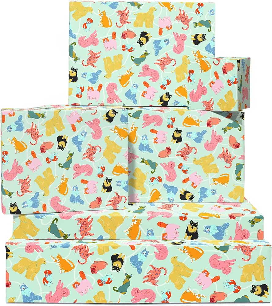 Central dog wrapping paper