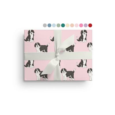 Sheets of sheepadoodle wrapping paper custom doodle dog paper sheets birthday christmas baby shower or just because gift wrap