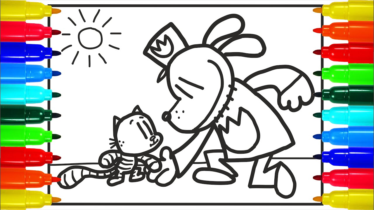 Dog man coloring pages