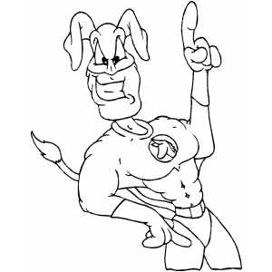 Dog man superhero coloring sheet