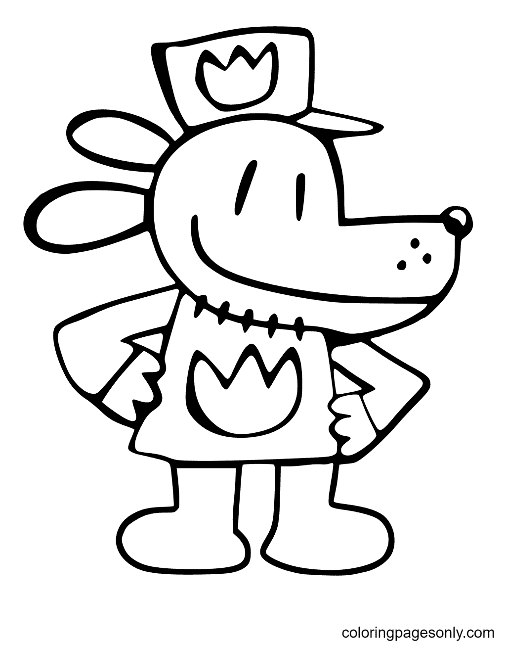 Dog man coloring pages printable for free download