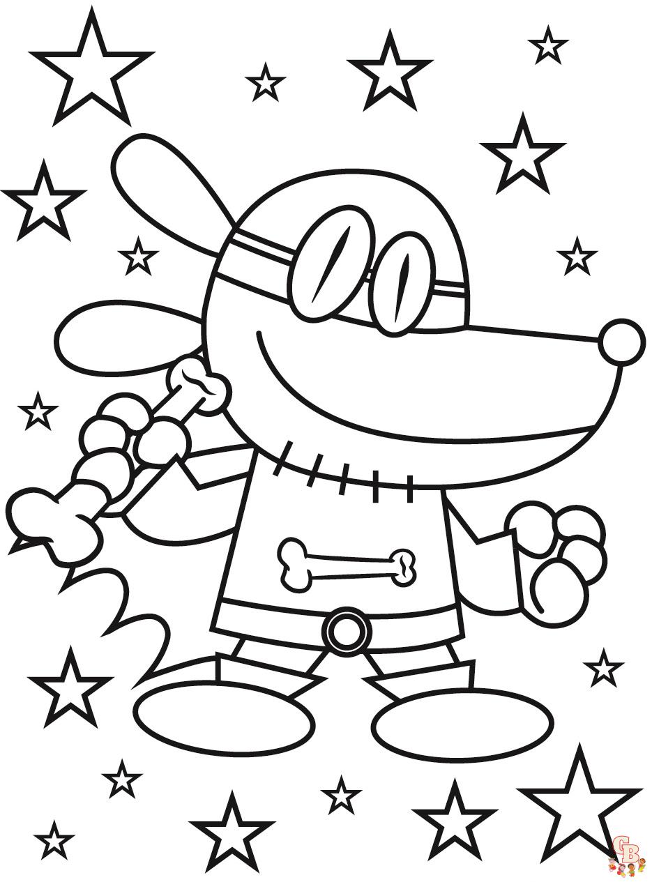 Dog man coloring pages