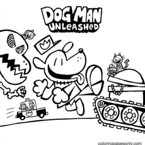 Dog man coloring pages printable for free download