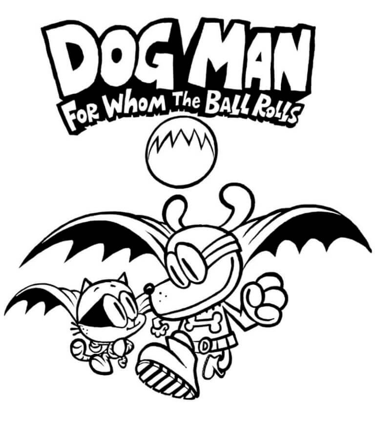 Dog man coloring pages