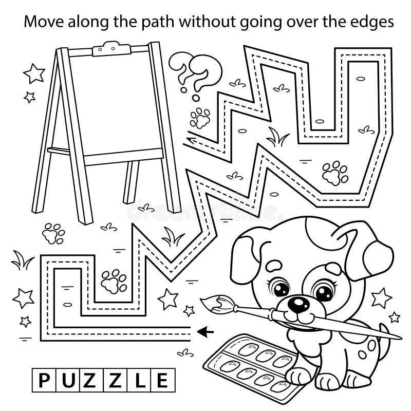 Dog maze coloring page stock illustrations â dog maze coloring page stock illustrations vectors clipart