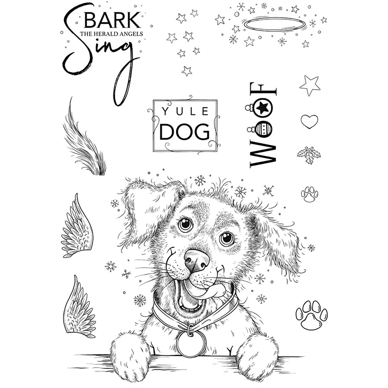 Bark puppy dog clear tamp crapbook paper tranparent handmade decoration gift rubber tamp for card diy crapbooking