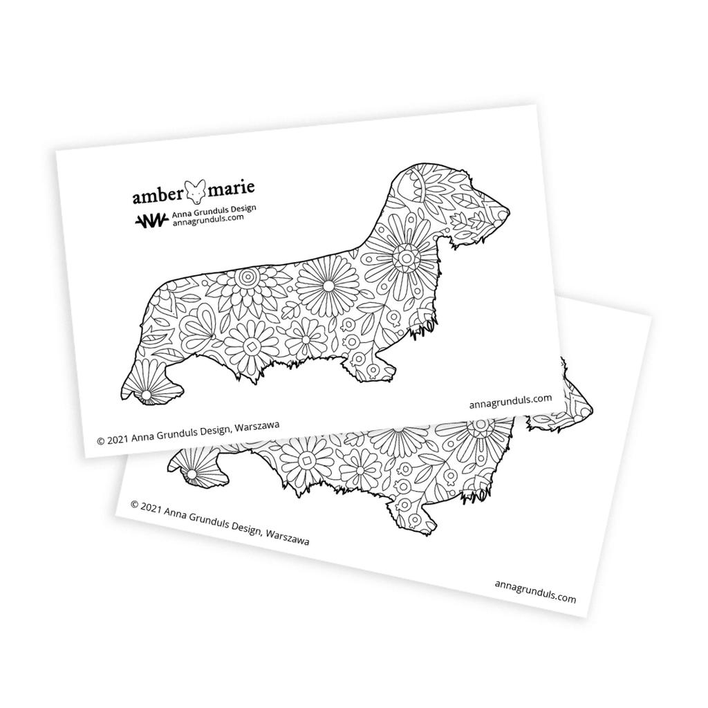 Cheap dog breed silhouette stickers for adult coloring with flowers pattern diy scrapbooking supplies
