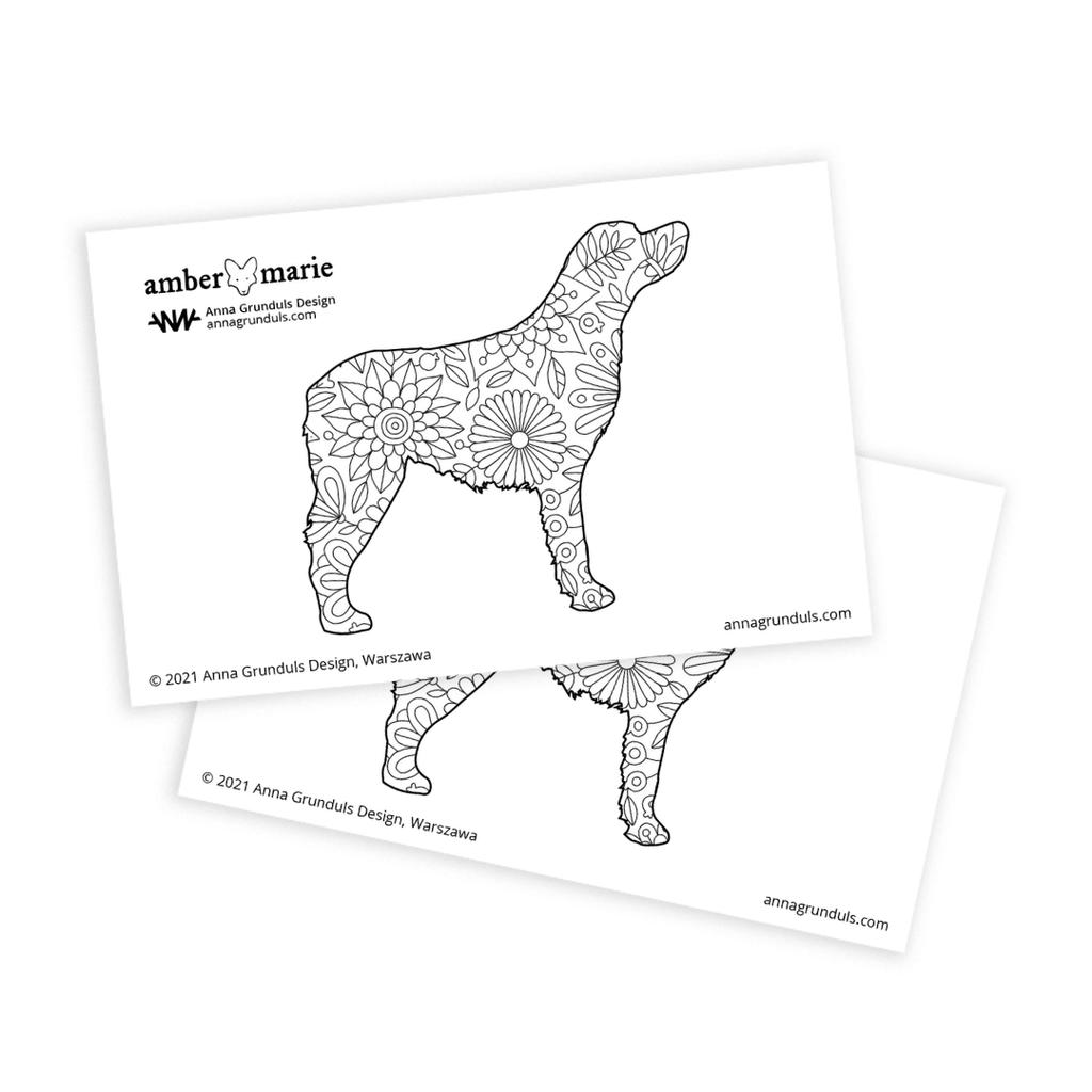 Cheap dog breed silhouette stickers for adult coloring with flowers pattern diy scrapbooking supplies