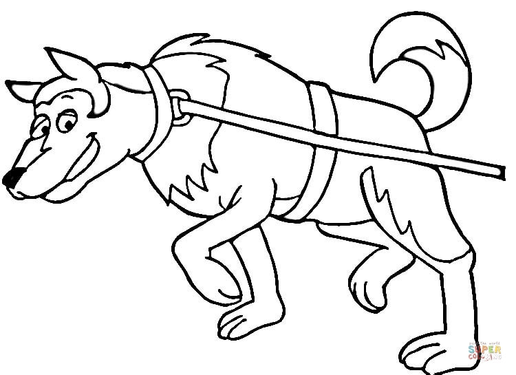 Dog sled coloring page free printable coloring pages