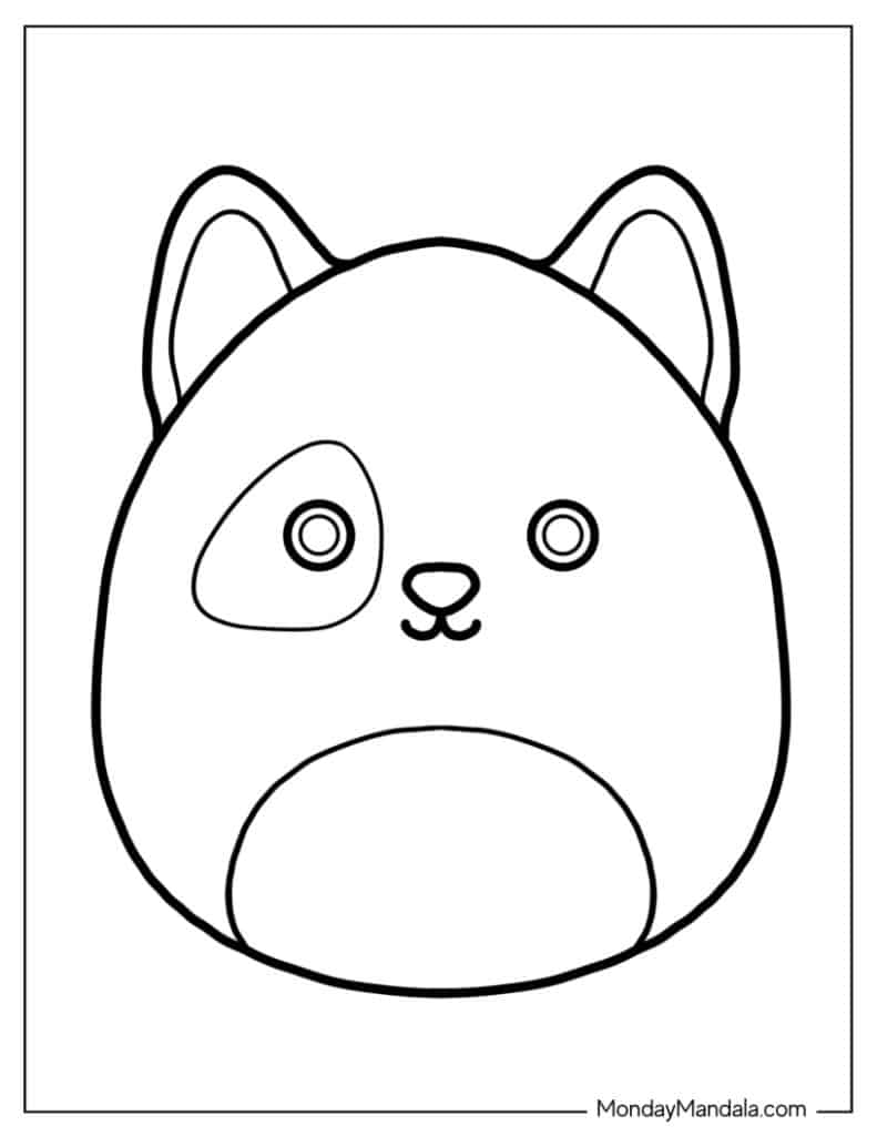 Squishmallow coloring pages free pdf printables