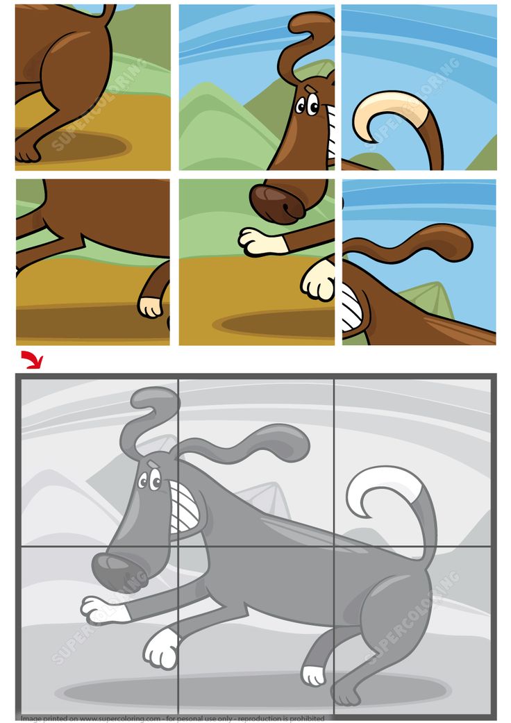 Piece jigsaw puzzle with a running dog free printable puzzle games preschool puzzles free printable puzzles printable puzzles