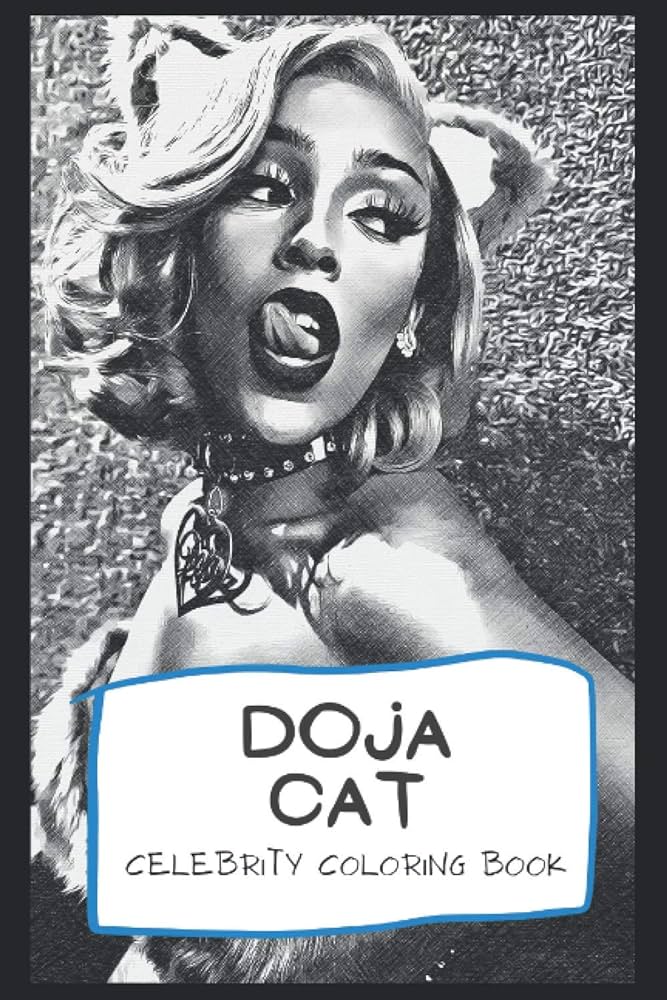 Celebrity coloring book welcome to the world of doja cat pages x premium quality by