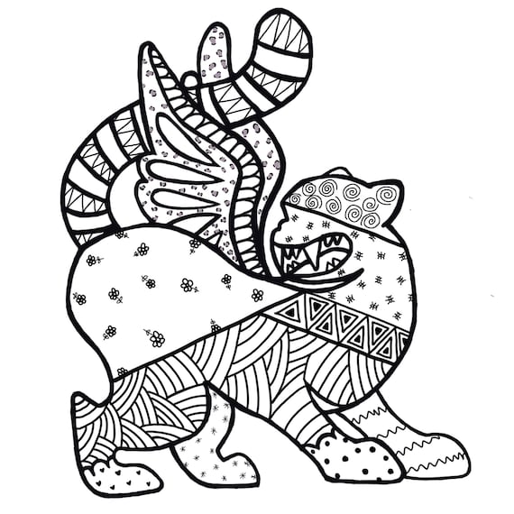Alebrijes coloring sheet