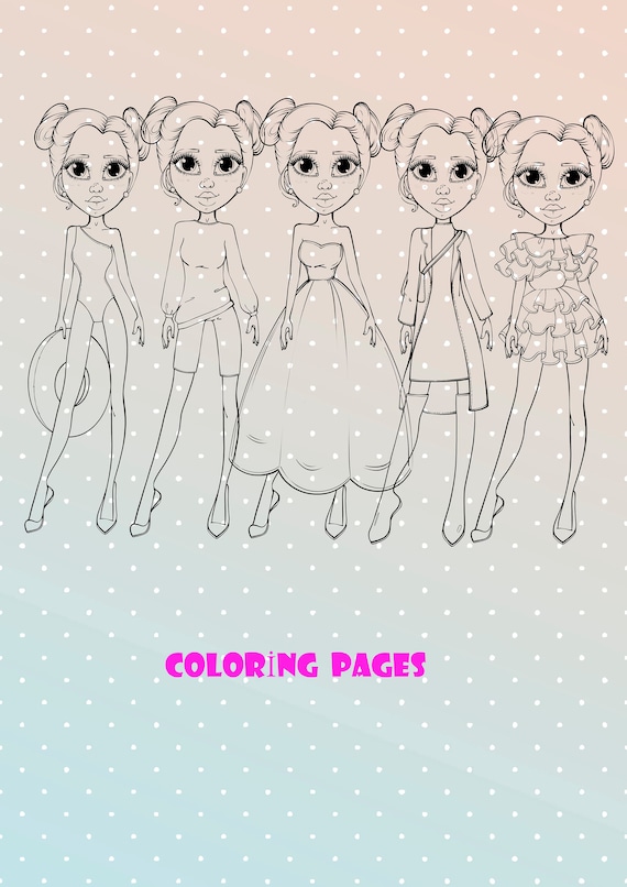 Coloring pages coloring dolls coloring book
