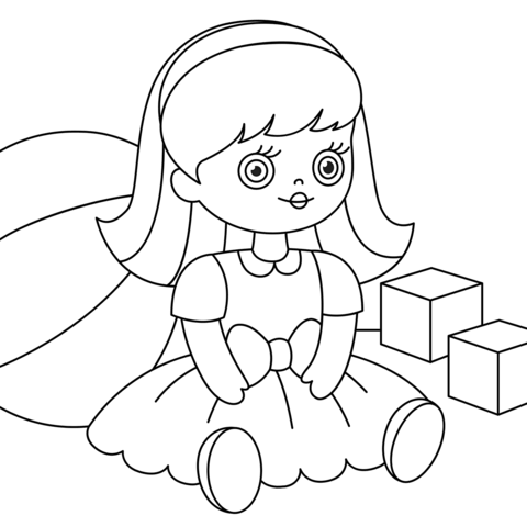 Cartoon doll coloring page free printable coloring pages