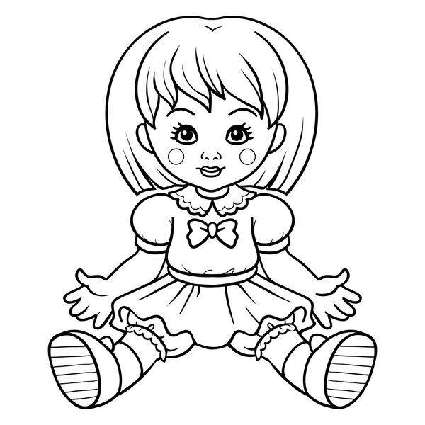 Thousand cartoon doll black white royalty