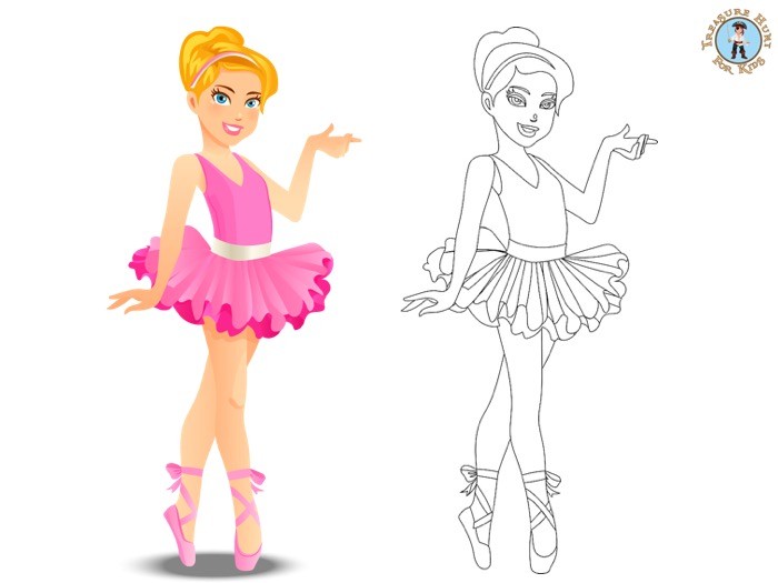 Dance coloring page