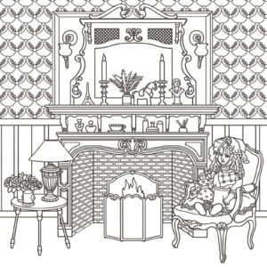 Dollhouse coloring pages printable for free download