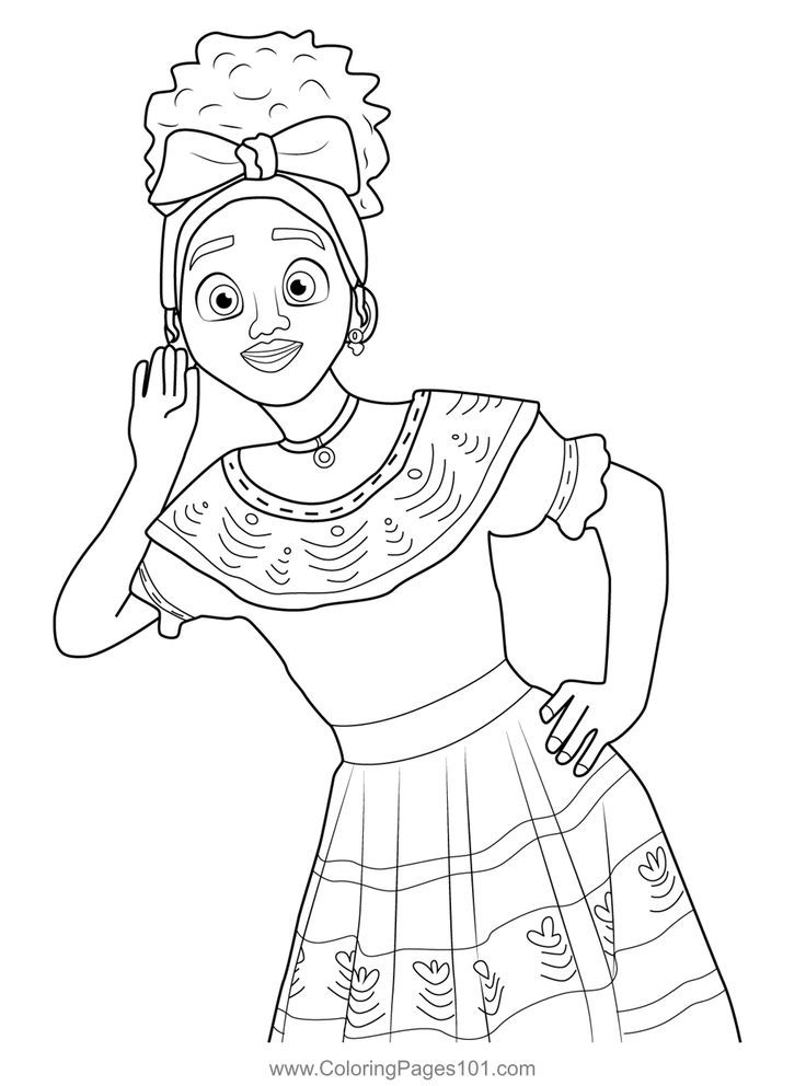 Dolores encanto coloring page disney coloring pages disney princess coloring pages princess coloring pages