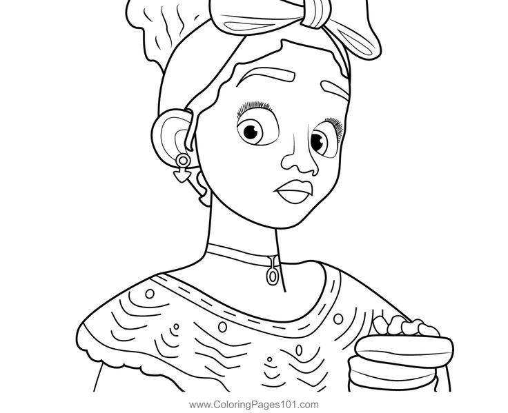 Dolores madrigal encanto colorg page disney colorg pages colorg pages family colorg pages