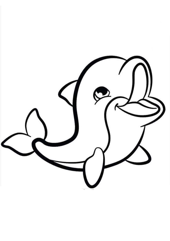 Coloring pages baby dolphin coloring pages