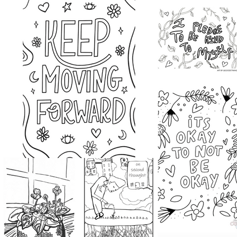 Stay home and color free coloring book â fabulously feminist