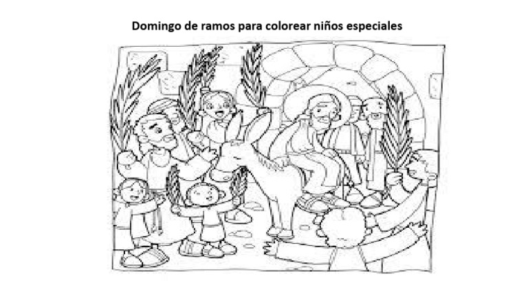 Domingo de ramos para colorear niãos especialespdf pdf