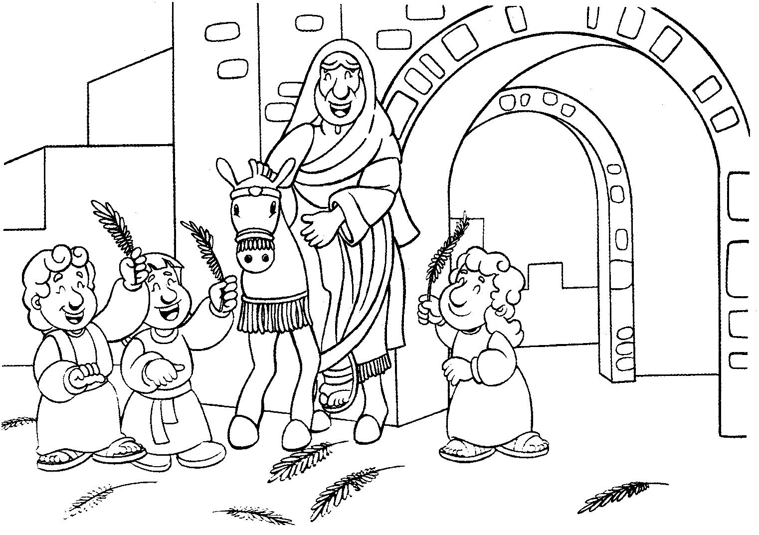 Coloring page palm sunday holidays and special occasions â printable coloring pages