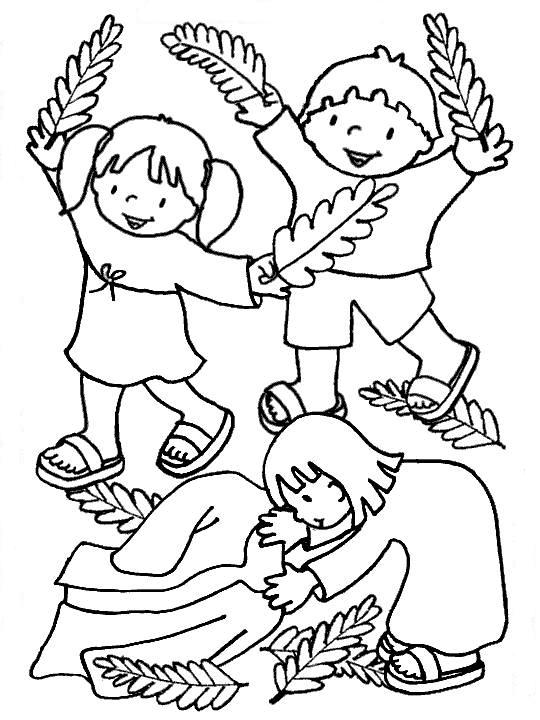 Coloring page palm sunday holidays and special occasions â printable coloring pages