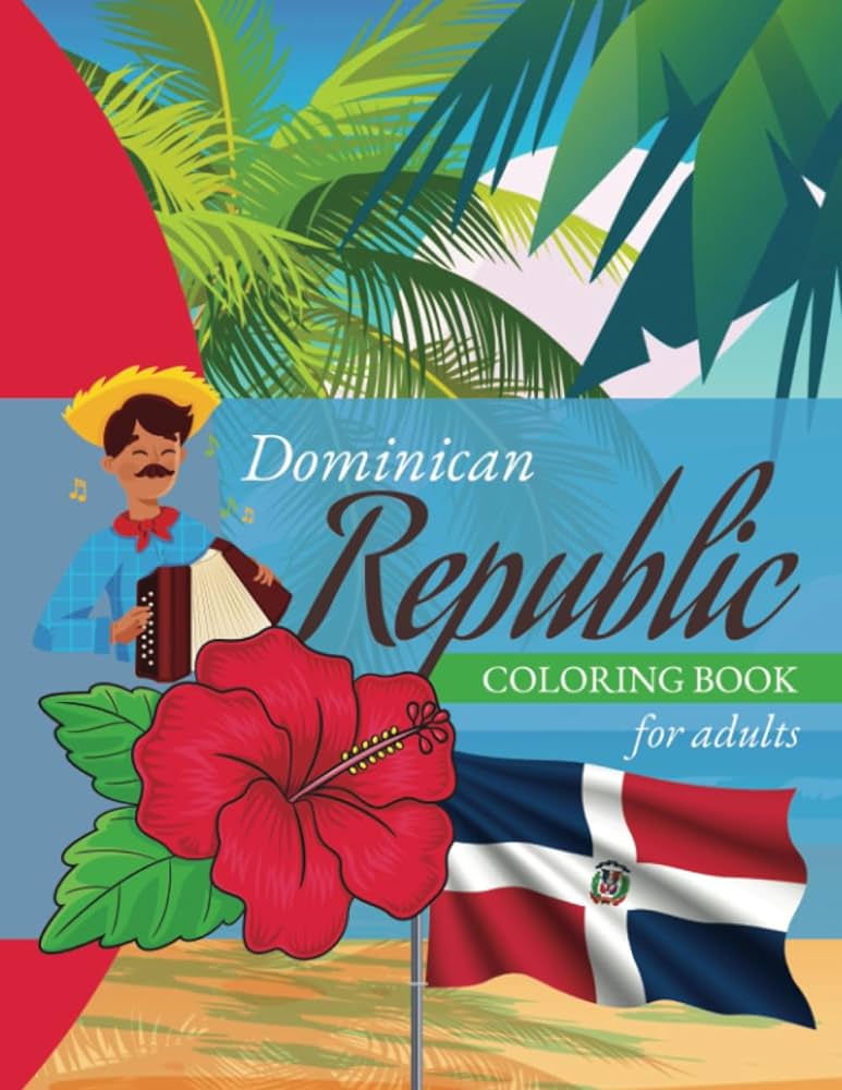 Dominican republic coloring book for adults x pages with more than dominican republic culture drawings to color relaxing series studio kimasagu books