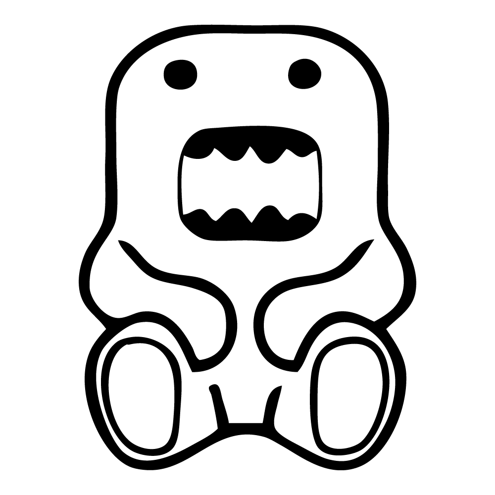 Jdm domo kun sitting vinyl sticker â