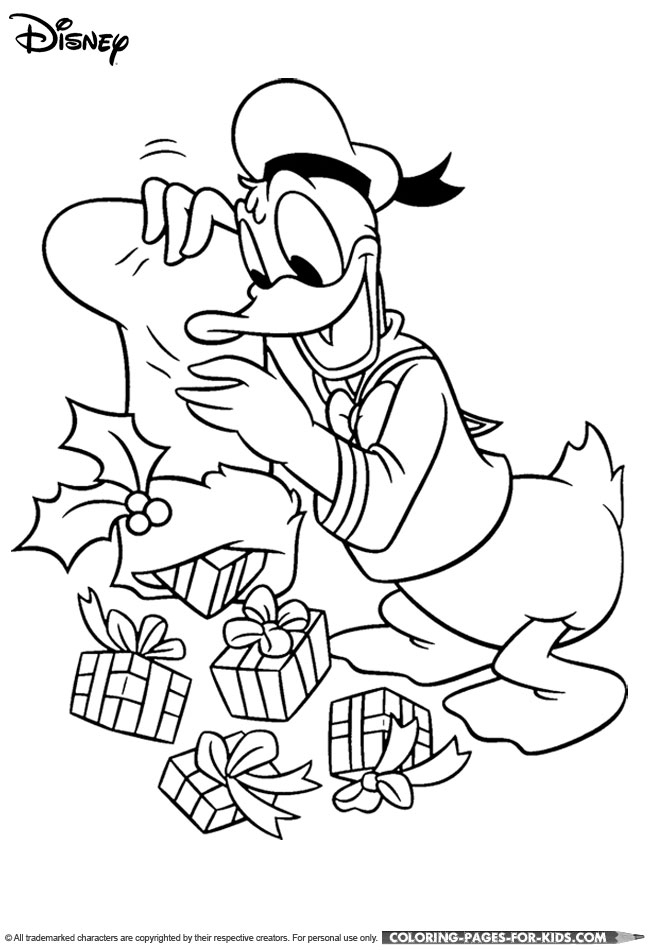 Disney christmas coloring page