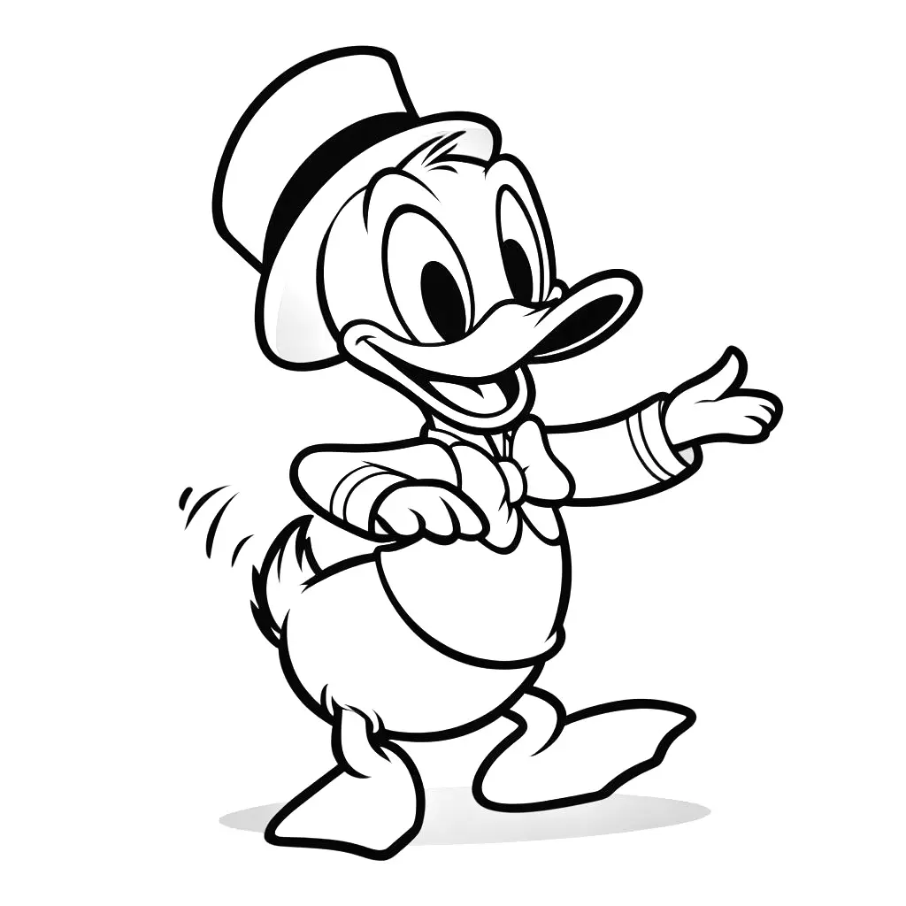 Donald duck coloring fun