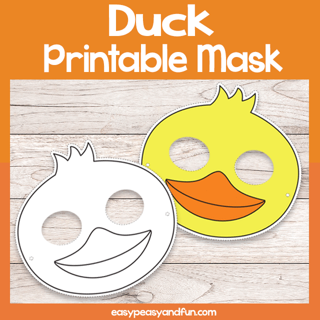 Printable duck mask template â easy peasy and fun hip