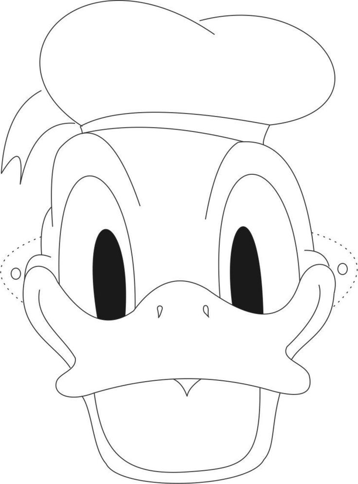 Disegno di donald duck maschere di carnevale da colorare duck mask donald duck donald duck party