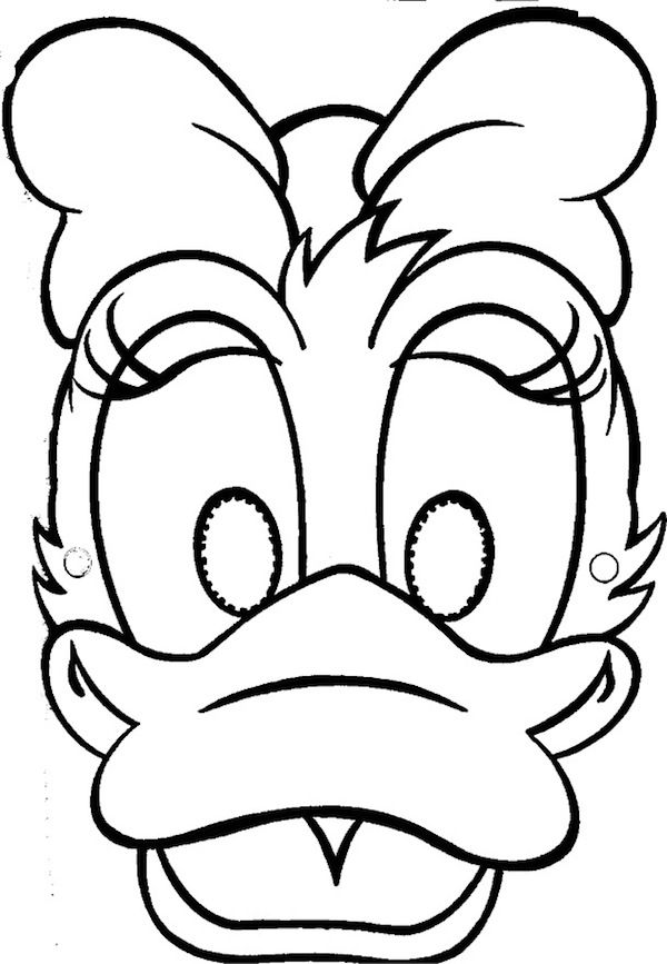 Printable halloween masks printable halloween masks duck mask kids printable coloring pages