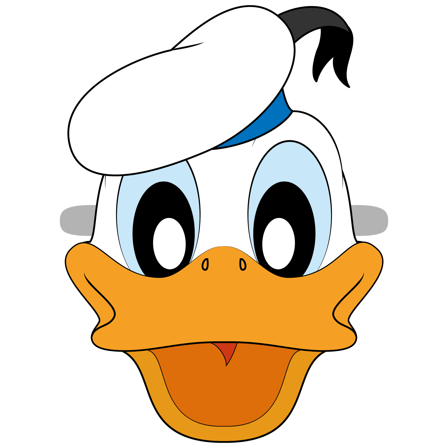 Donald duck mask template free printable papercraft templates duck mask mask template paper mask template