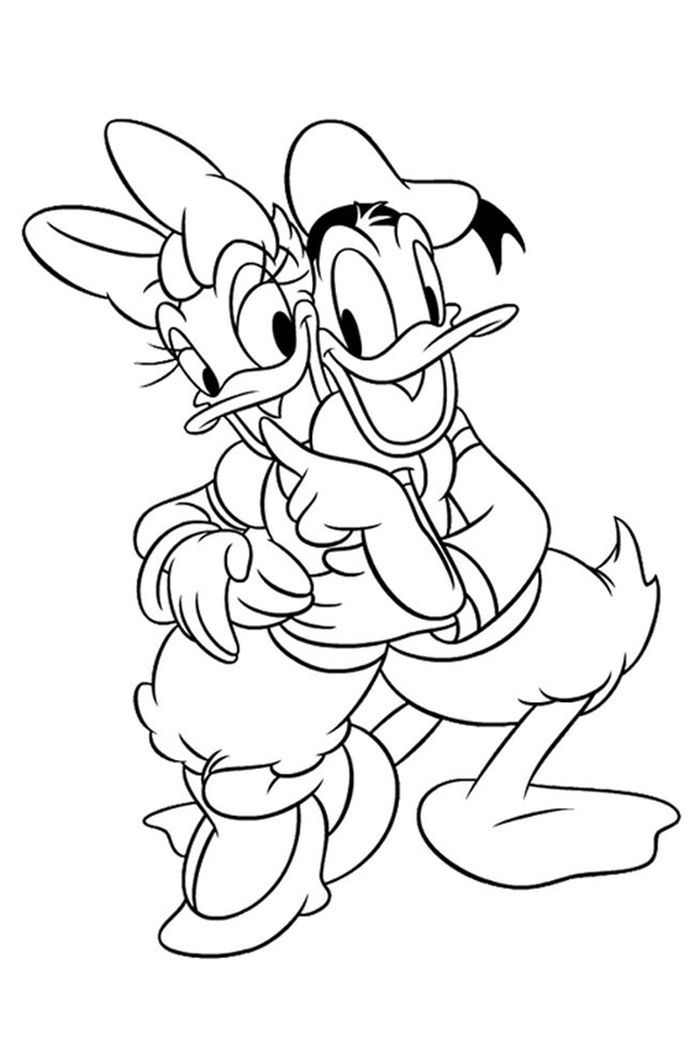 Printable funny donald duck coloring pages pdf for kids