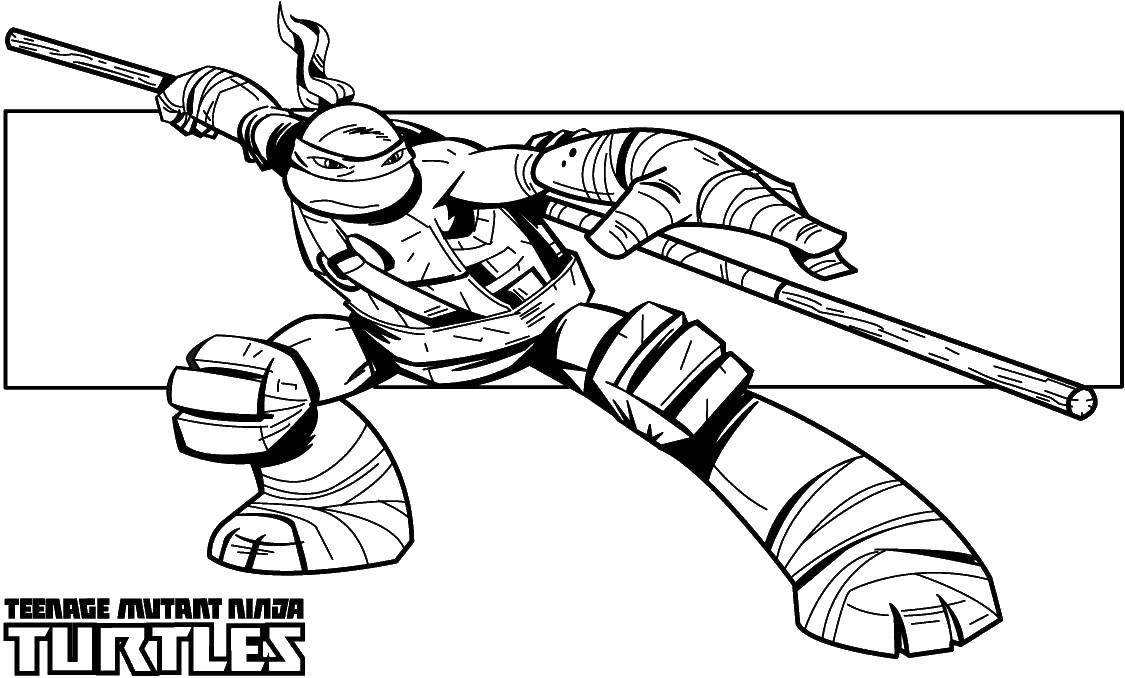 Online coloring pages donatello coloring donatello ninja turtle cartoon character