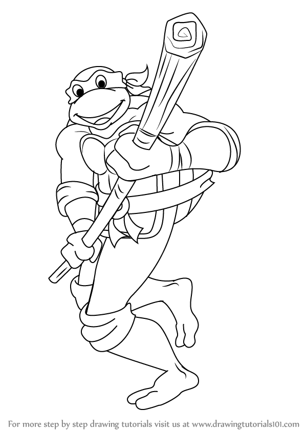 How to draw donatello from teenage mutant ninja turtles teenage mutant ninja turtles step by sâ ninja turtle coloring pages ninja turtle drawing ninja turtles