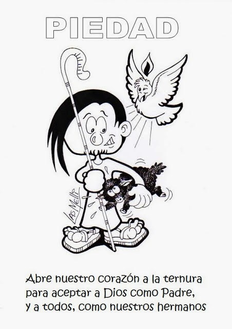 Relialba los dones del espãritu santo para colorear
