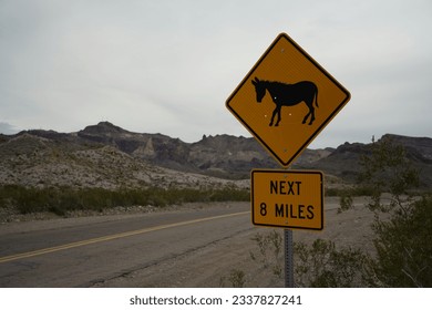 Donkey crossing sign royalty