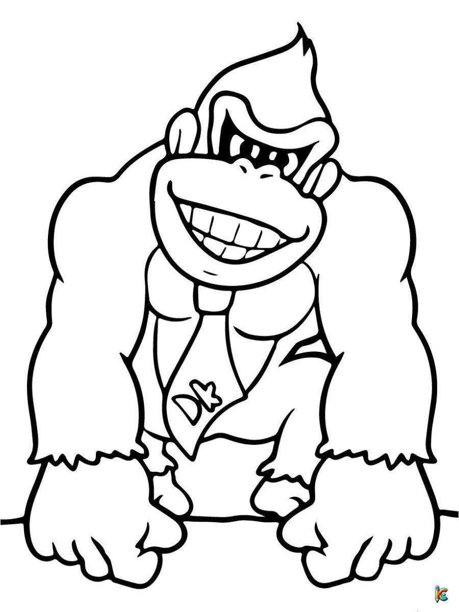 Donkey kong coloring pages â