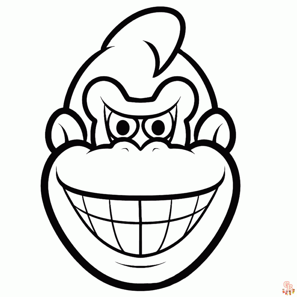 Donkey kong coloring pages