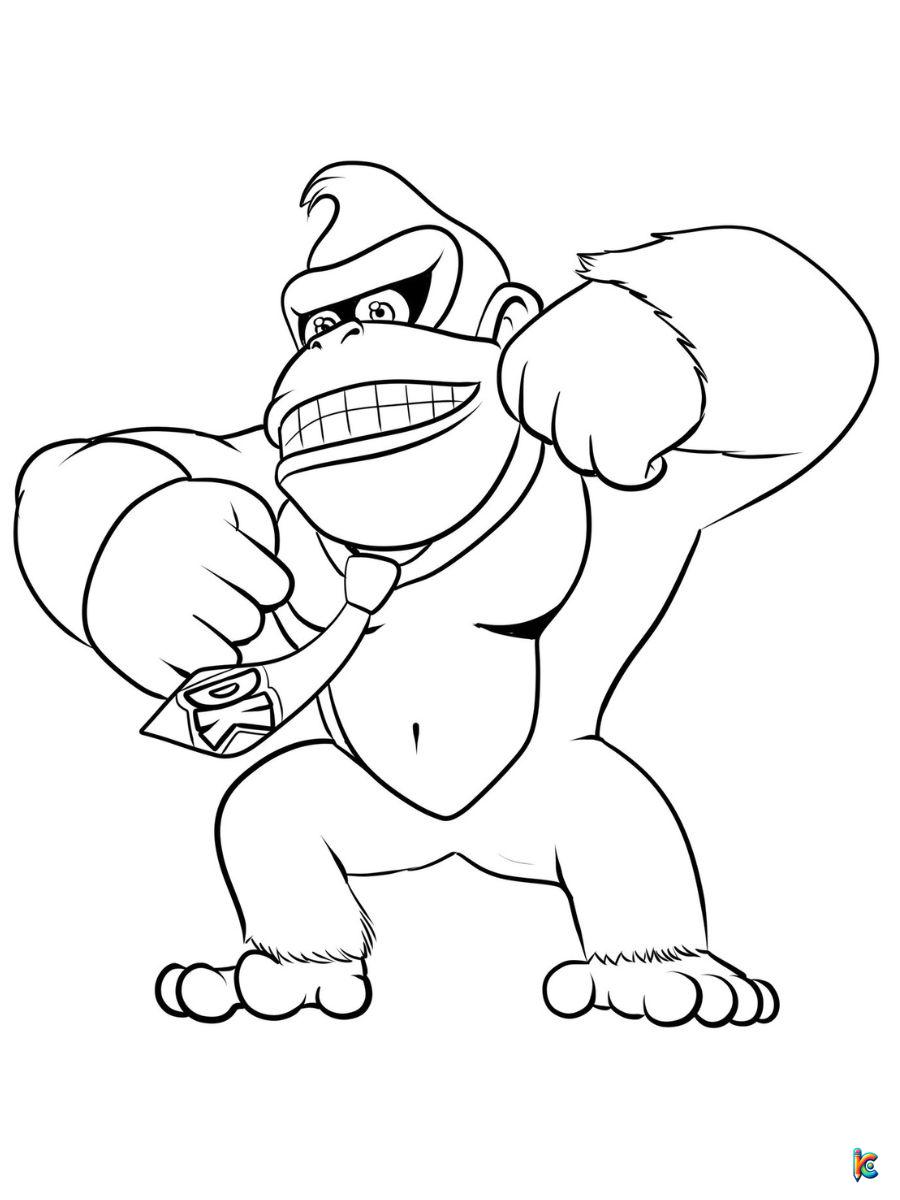 Donkey kong coloring pages â