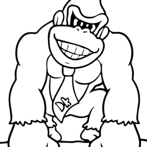 Donkey kong coloring pages printable for free download