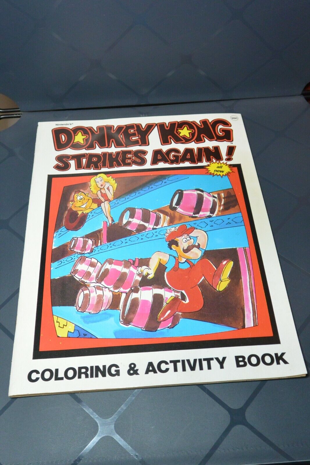 Vintage donkey kong strikes again coloring book new old stock free shipping